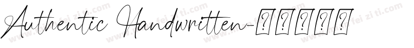 Authentic Handwritten字体转换